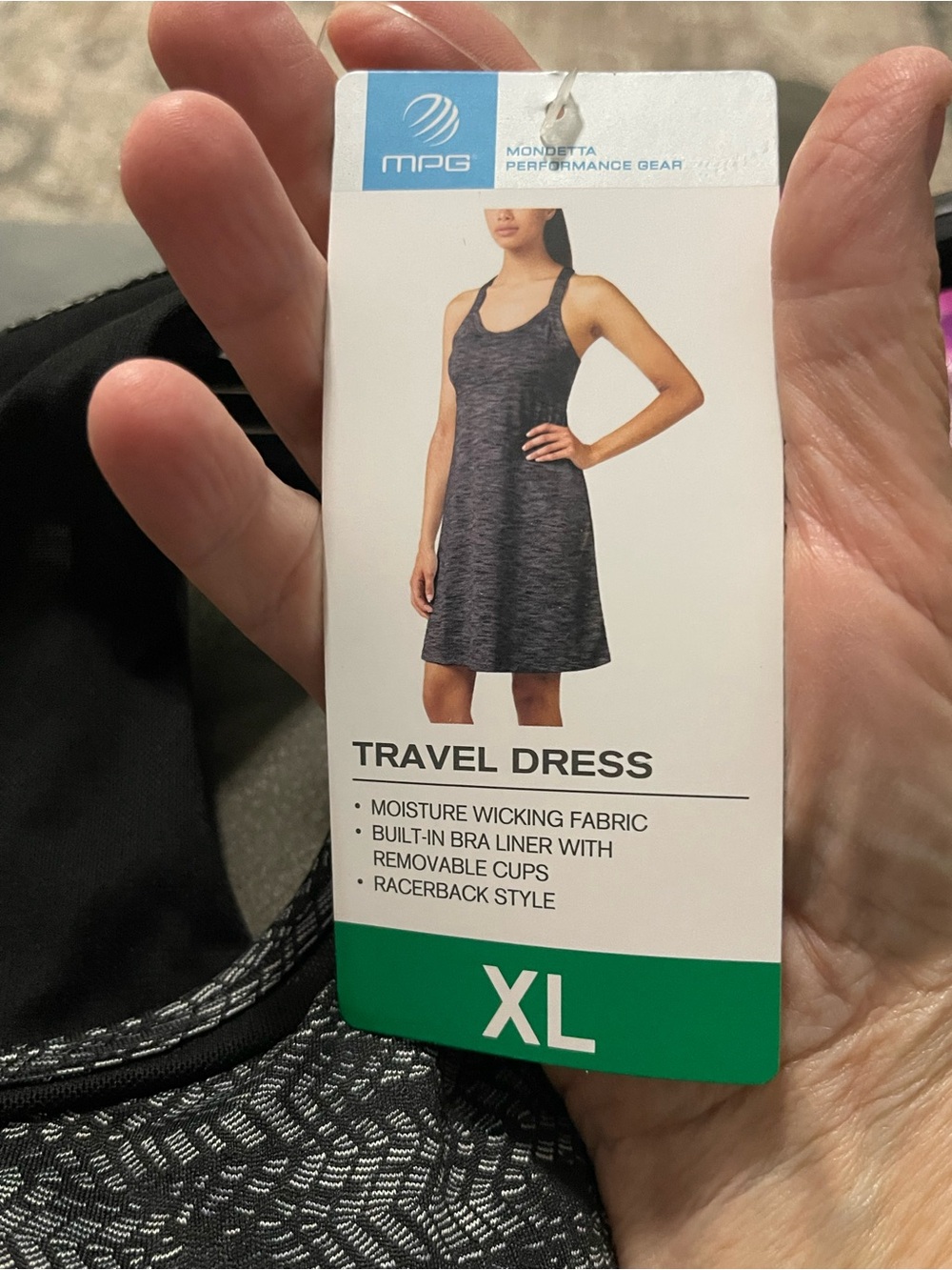 MPG Black and Gray Space-Dye Racerback Dress - Picture 4 of 5